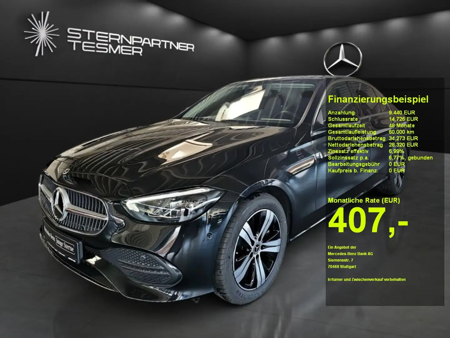 Mercedes-Benz C 220 d AVANTGARDE +KAM.+LED+TOTW.+AMBIENTE+AHK Černá - 1