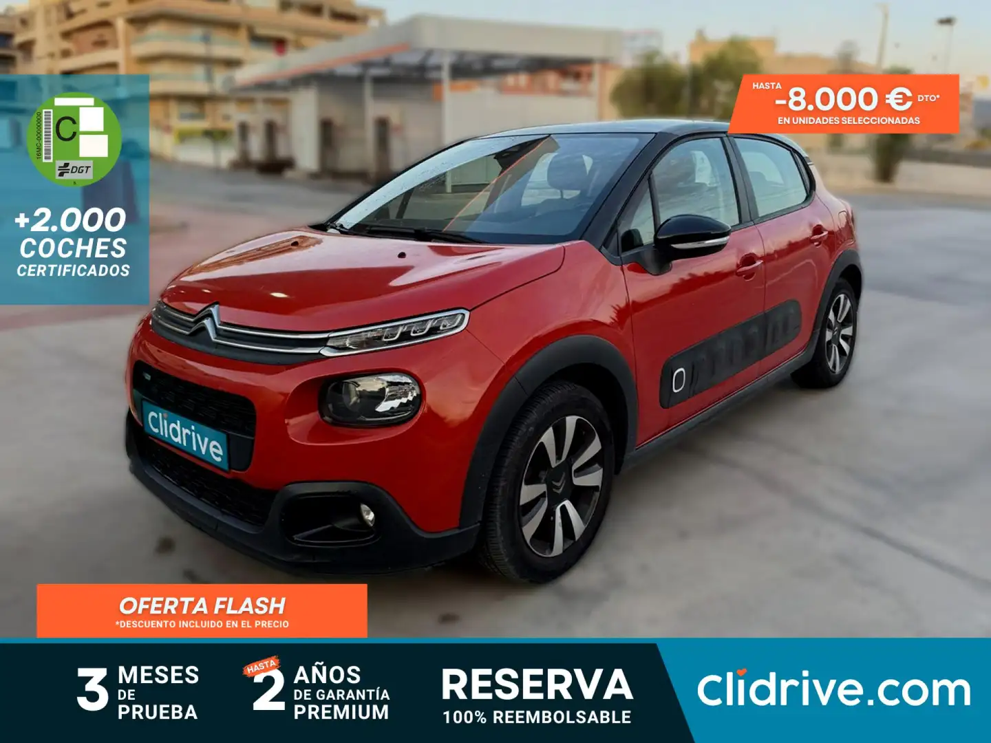 Citroen C3 PureTech 60KW (82CV) FEEL Pomarańczowy - 1