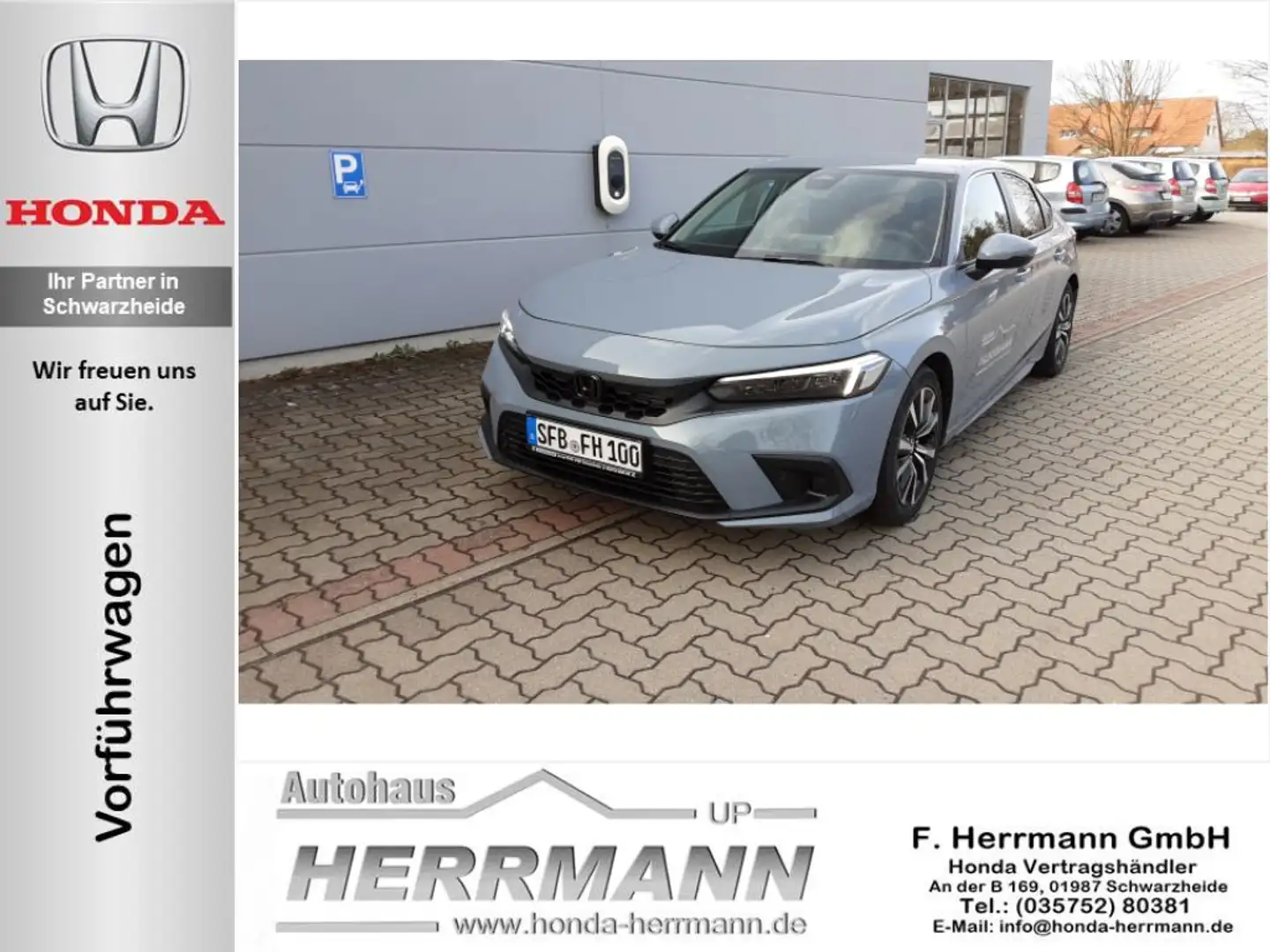 Honda Civic e:HEV 2.0 i-MMD Hybrid Elegance, WR Grau - 1