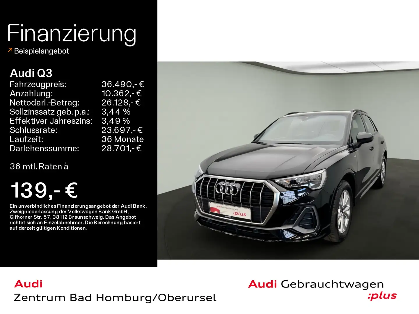Audi Q3 35 TDI S line*Navi*Alu*PDC*Virtual Cockpit*Ka Schwarz - 1