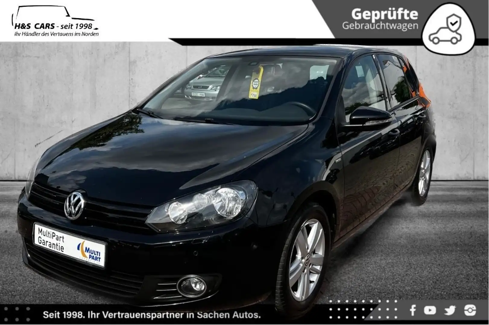 Volkswagen Golf BMT 1.H MATCH LÜCKENLOS SERVGP AKT. PARKASS Schwarz - 2