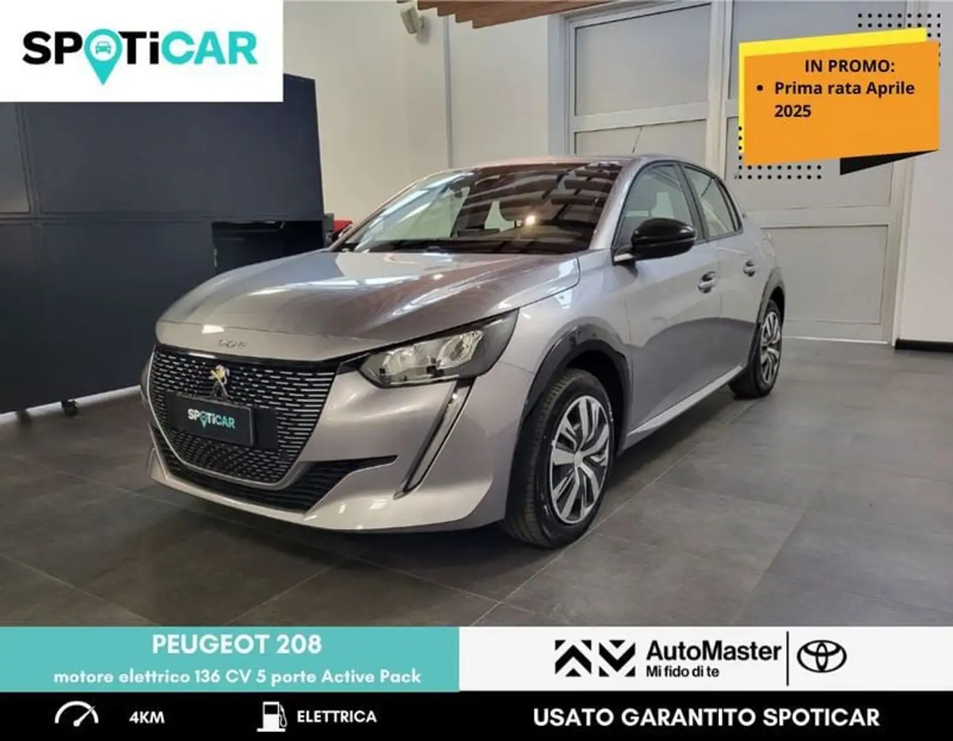 Peugeot 208 motore elettrico 156 CV 5 porte Active Grigio - 1