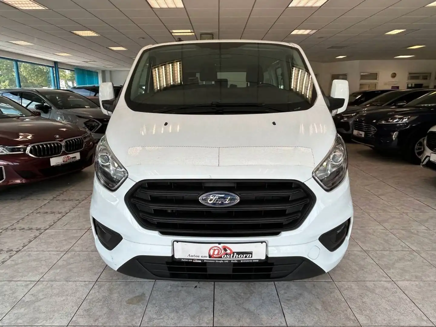 Ford Tourneo Custom Kombi 320 L2 Klima PDC AHK Standh Blanc - 2