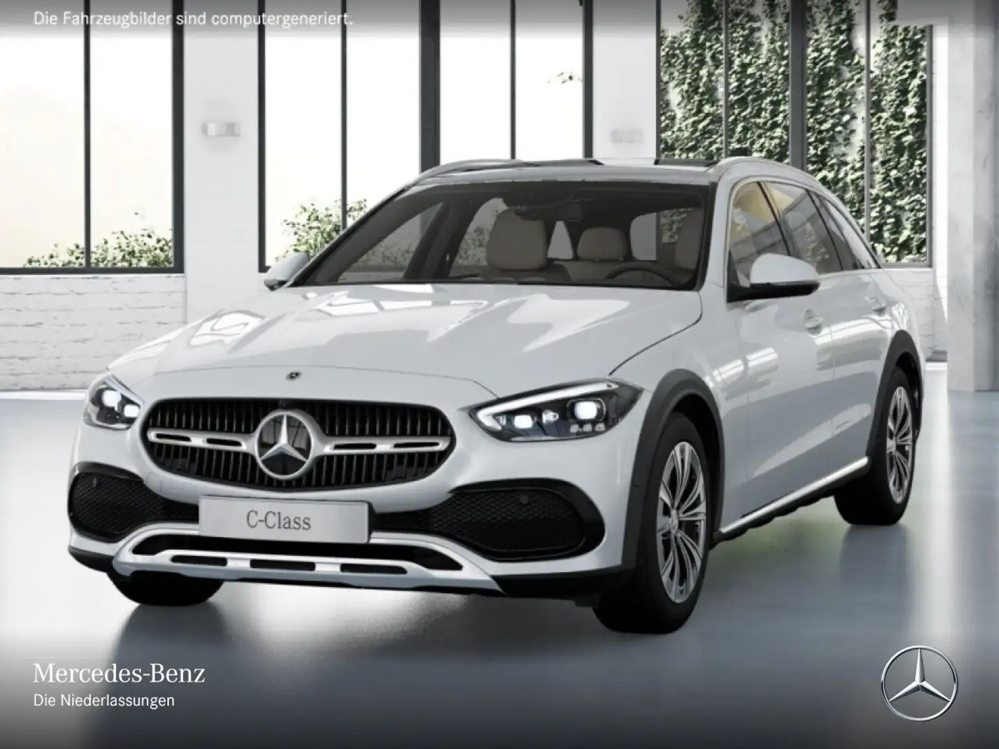 Mercedes-Benz C 220 d T 4M AVANTG+PANO+360+AHK+BURMESTER+TOTW+9G Weiß - 2
