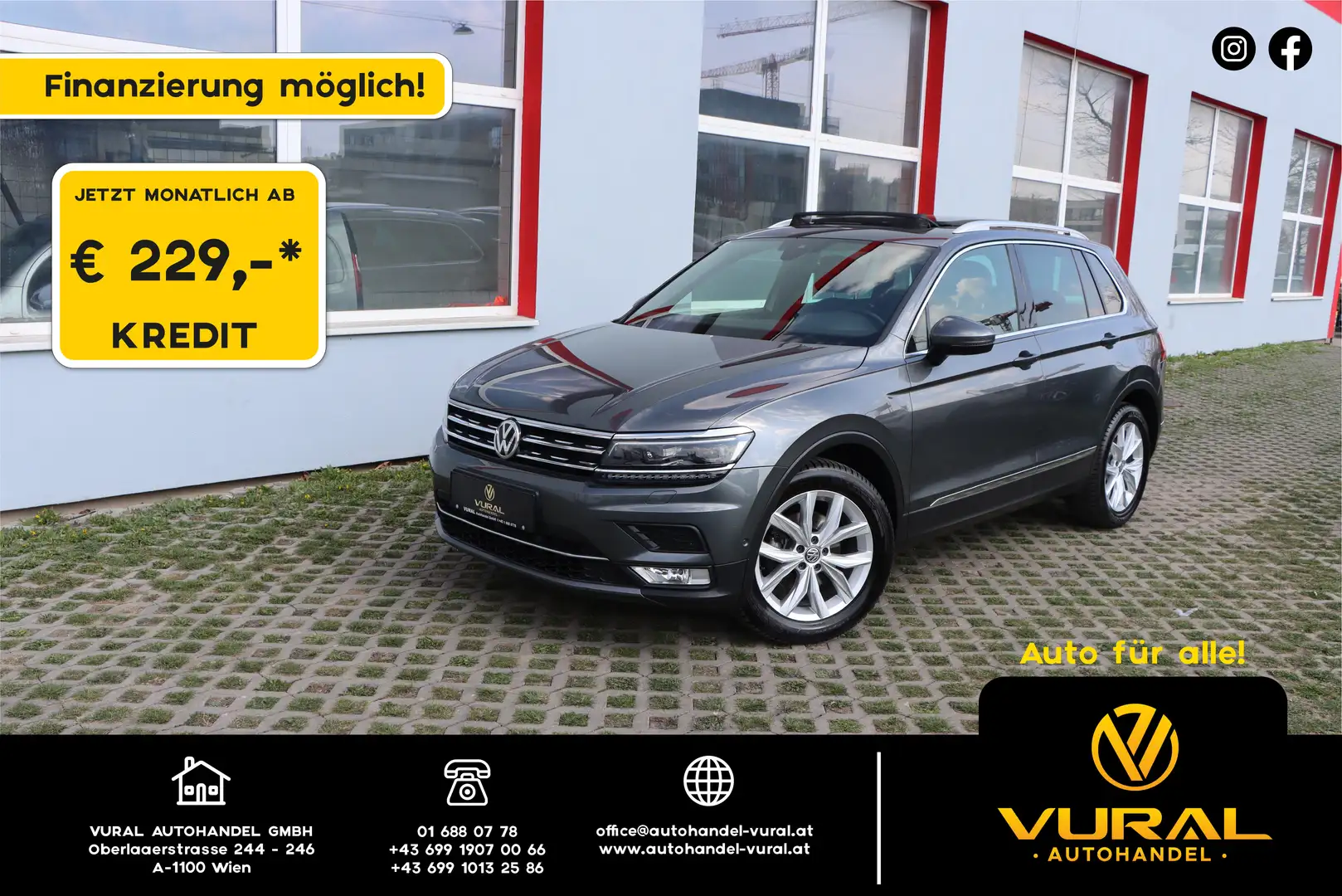 Volkswagen Tiguan 2.0TDI DSG Highline| PANORAMA | ACC | 360° |LED Grau - 1
