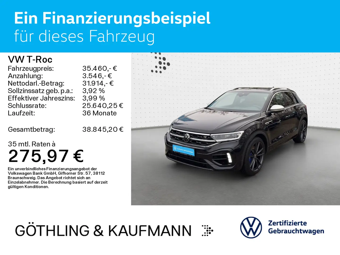 Volkswagen T-Roc R 4M 2.0 TSI*NAVI*Akrapovic*Pano*AHK*KAM*L Schwarz - 2