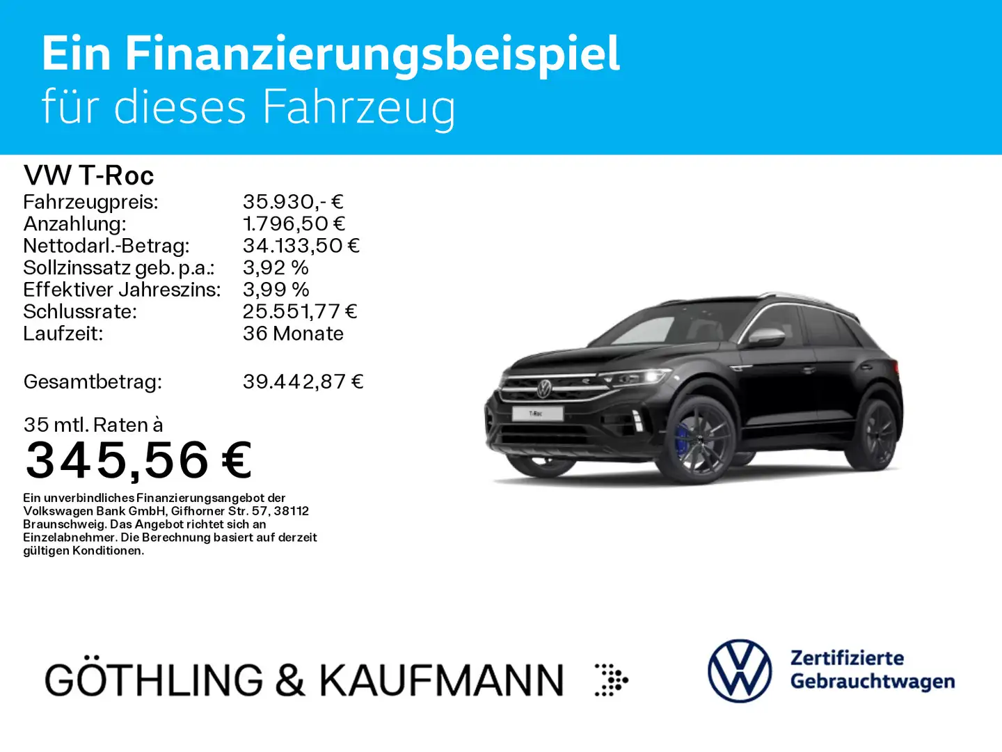 Volkswagen T-Roc R 4M 2.0 TSI*NAVI*Akrapovic*Pano*AHK*KAM*L Schwarz - 2