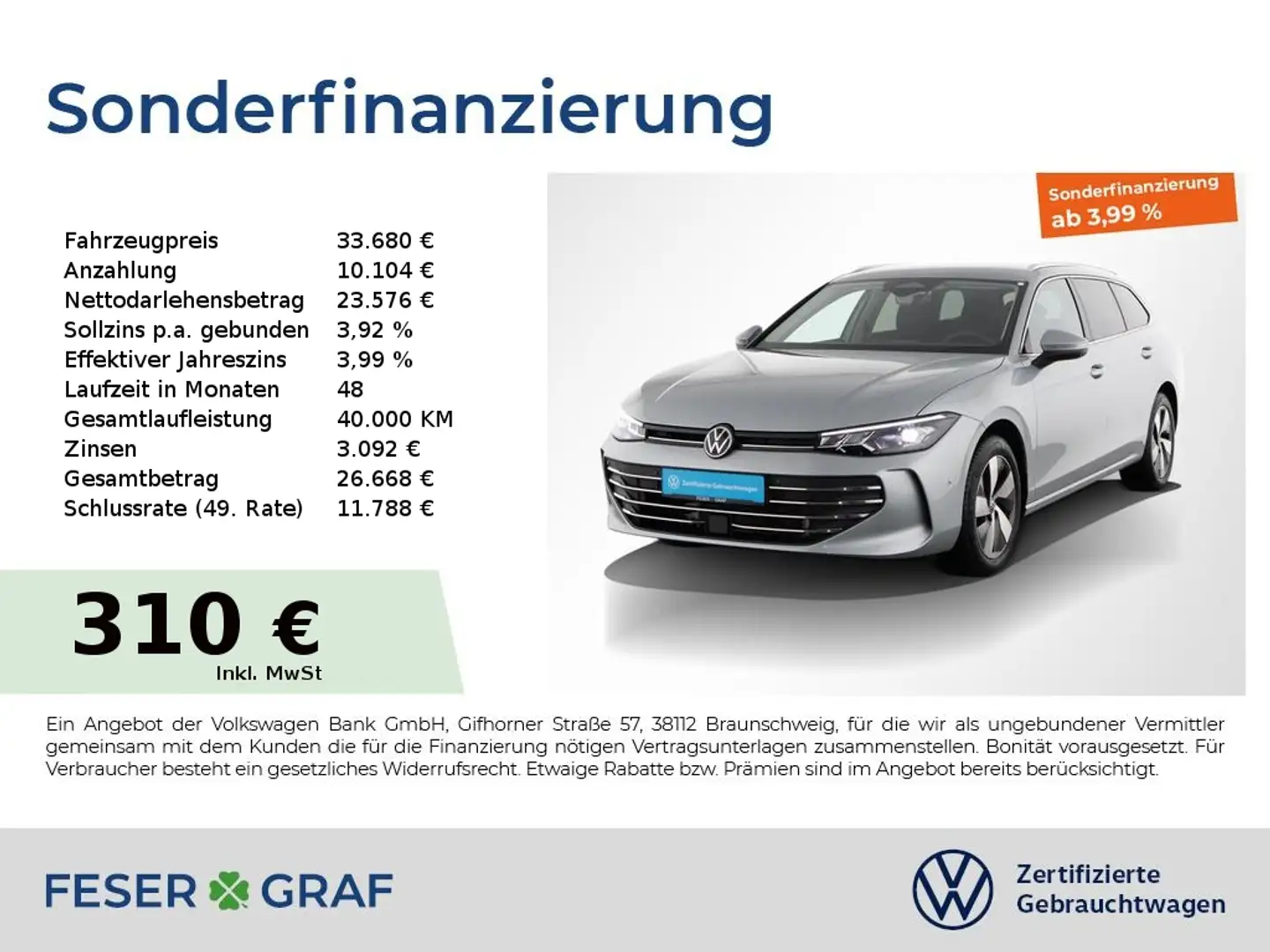 Volkswagen Passat Variant 1.5eTSI Business AHK Winter Silber - 1