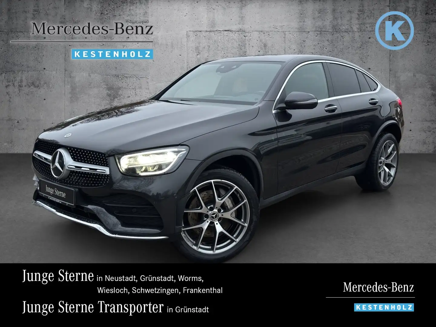 Mercedes-Benz GLC 300 GLC 300 de 4M Coupé AMG+AHK+DISTR+SITZKL+KAM+HUD Gris - 1