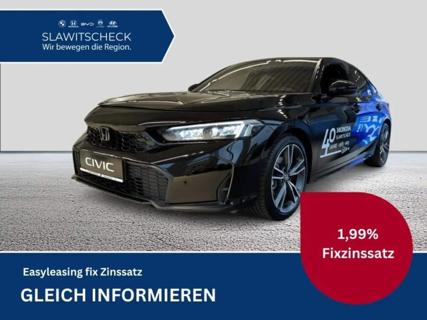 Honda Civic e:HEV 2.0 eCVT Advance, Sport Paket Schwarz - 1