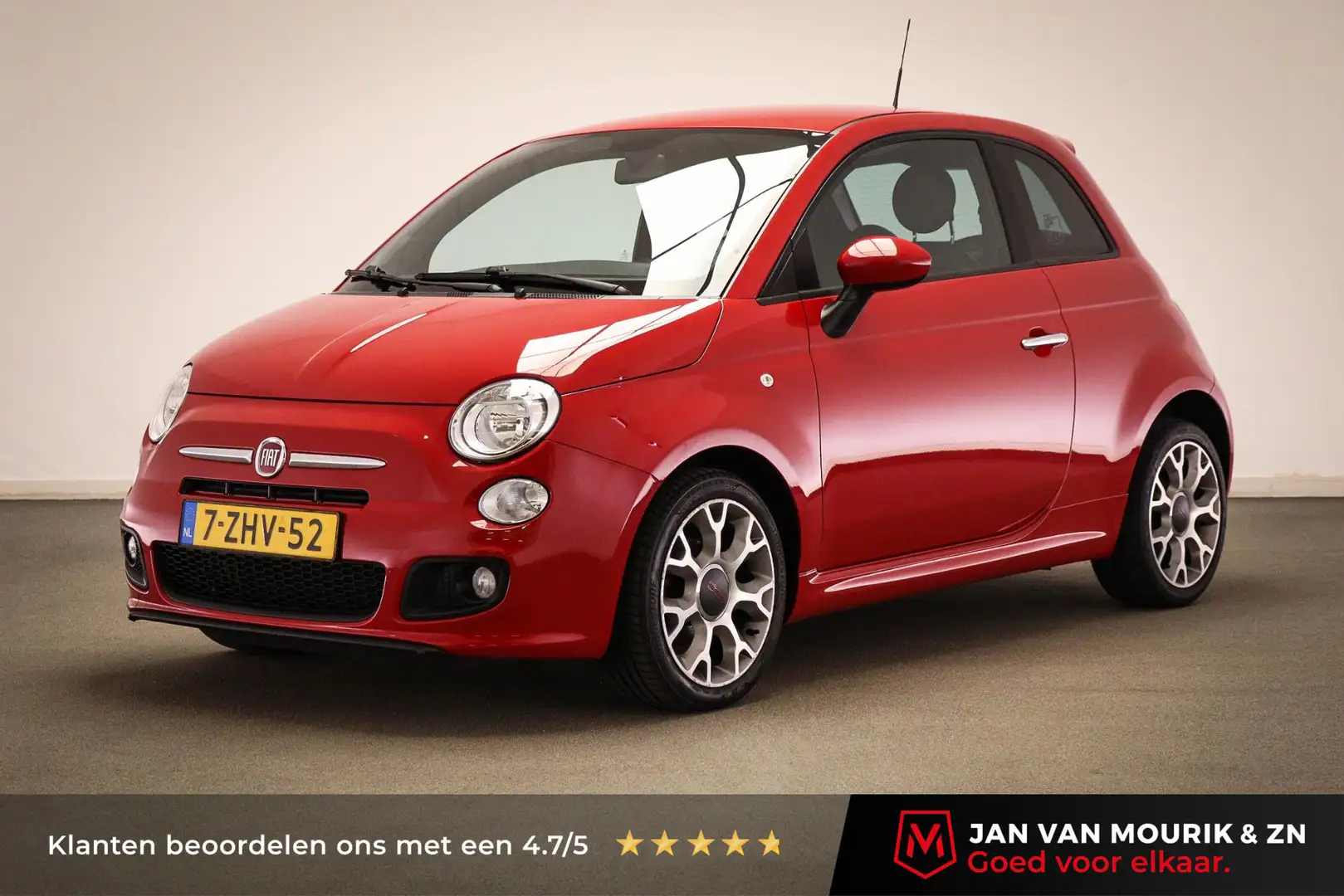Fiat 500 0.9 TwinAir Turbo 500S | AIRCO | HALF LEDER | BLUE Rosso - 1