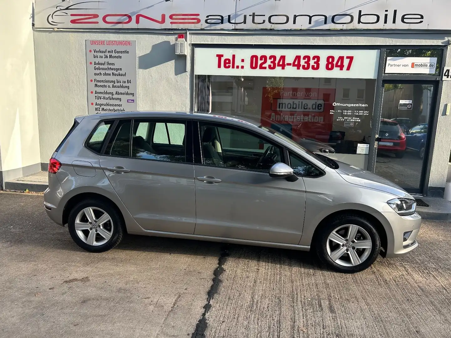 Volkswagen Golf Sportsvan 1.4 DSG+1.Hand+NaviZB+SHZ+Allw.LM Argent - 1