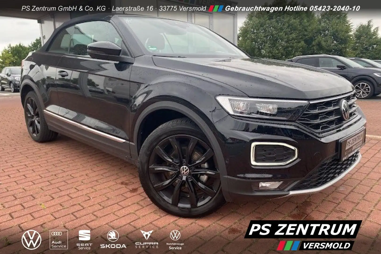 Volkswagen T-Roc Cabriolet 1.0 TSI Style OPF LED CAM NAVI ACC Schwarz - 1