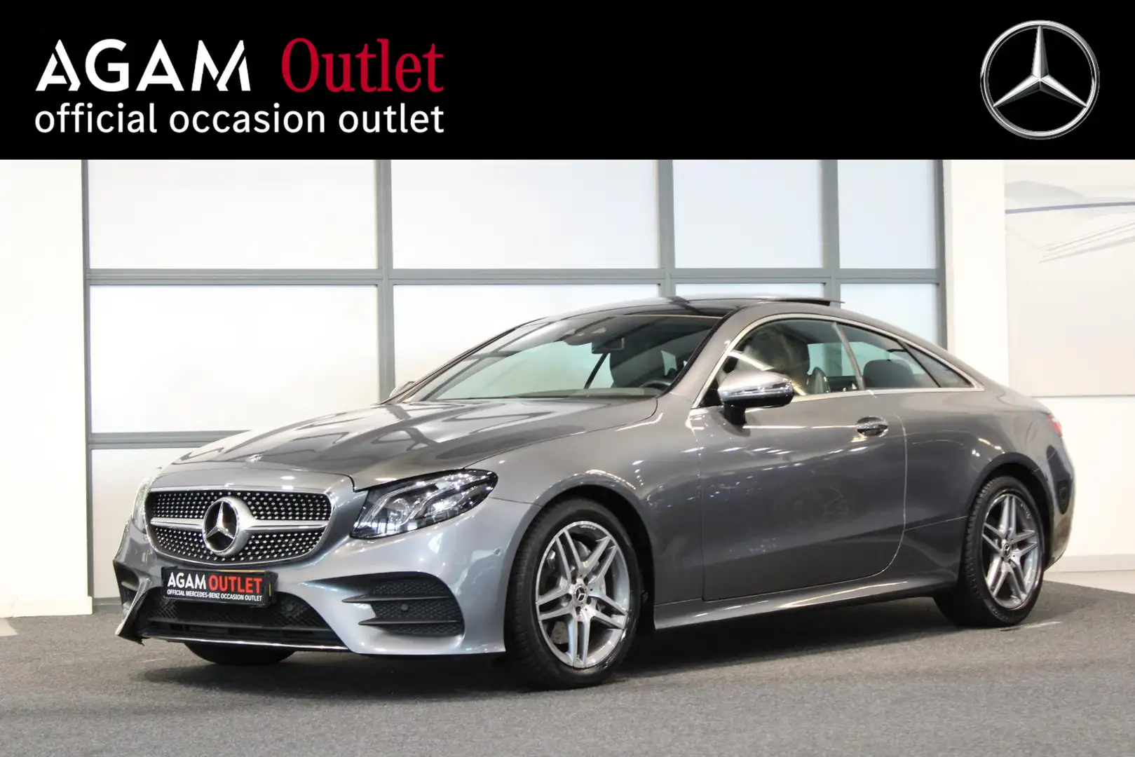 Mercedes-Benz E 200 Coupé Premium Panorama dak Grijs - 1