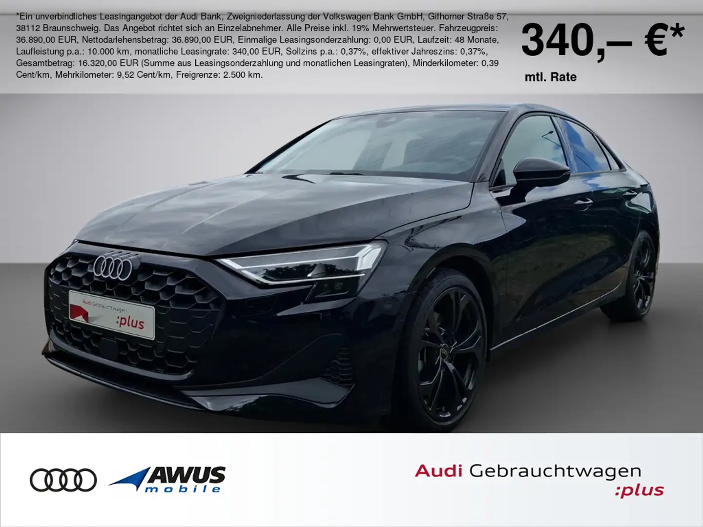 Audi A3 Limousine 35 TFSI 110150 kWPS S tronic LED Schwarz - 1