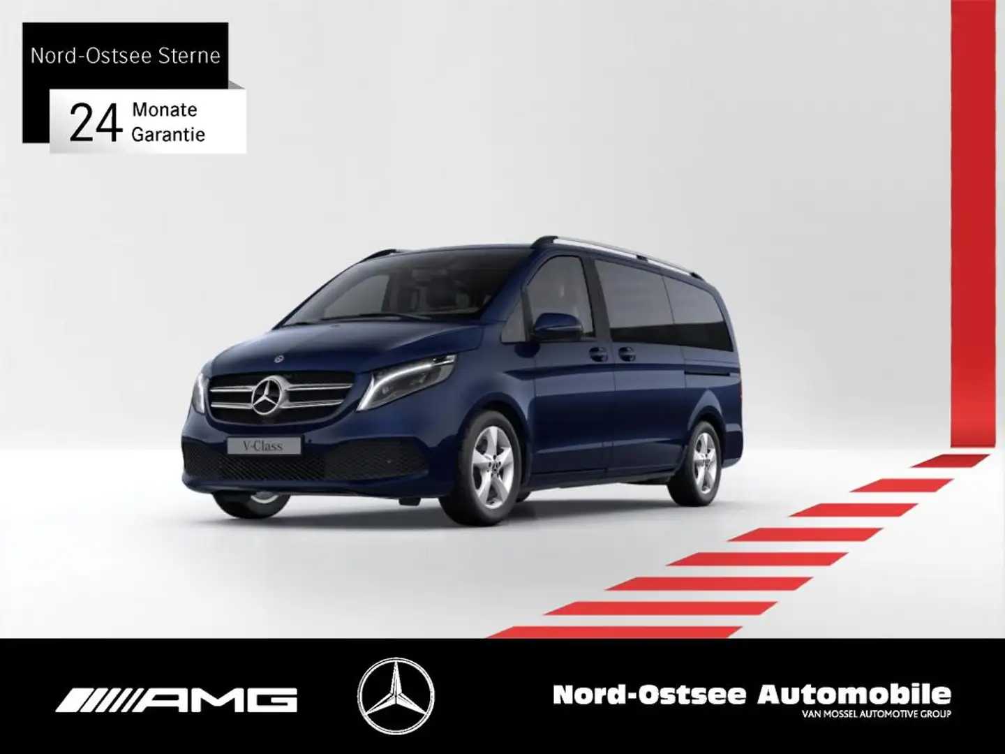Mercedes-Benz V 250 EDITION LED AHK SHZ NAVI MBUX STHZG KAM Blauw - 1