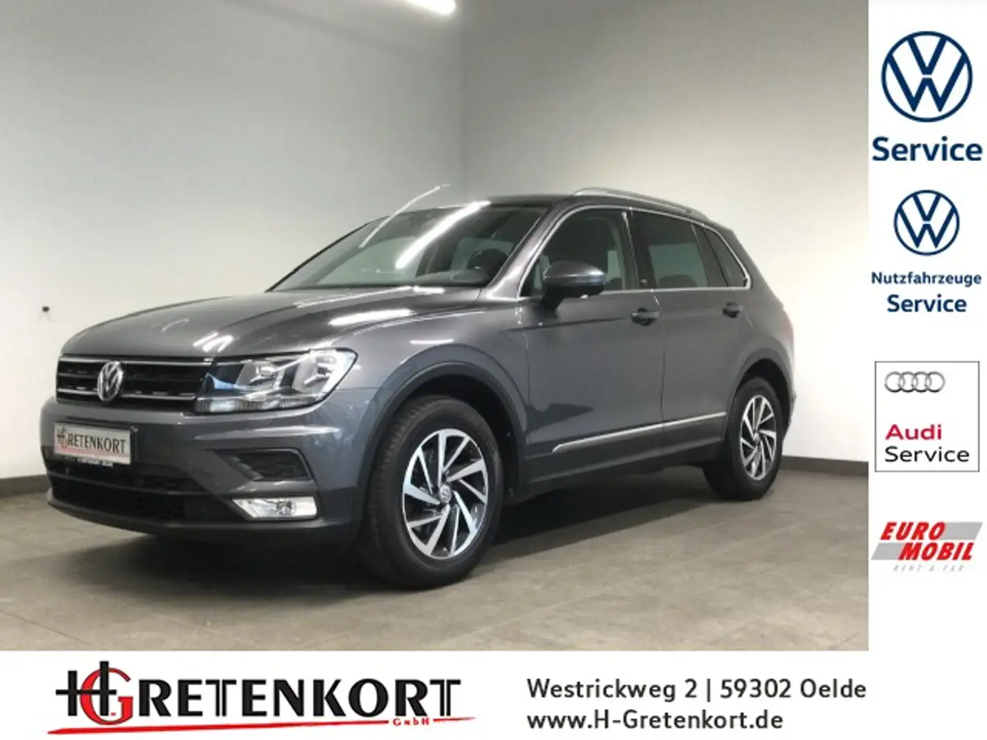 Volkswagen Tiguan 1.4 TSI DSG Sound AHK ACC NAVI SHZ Klima Navi Gris - 1