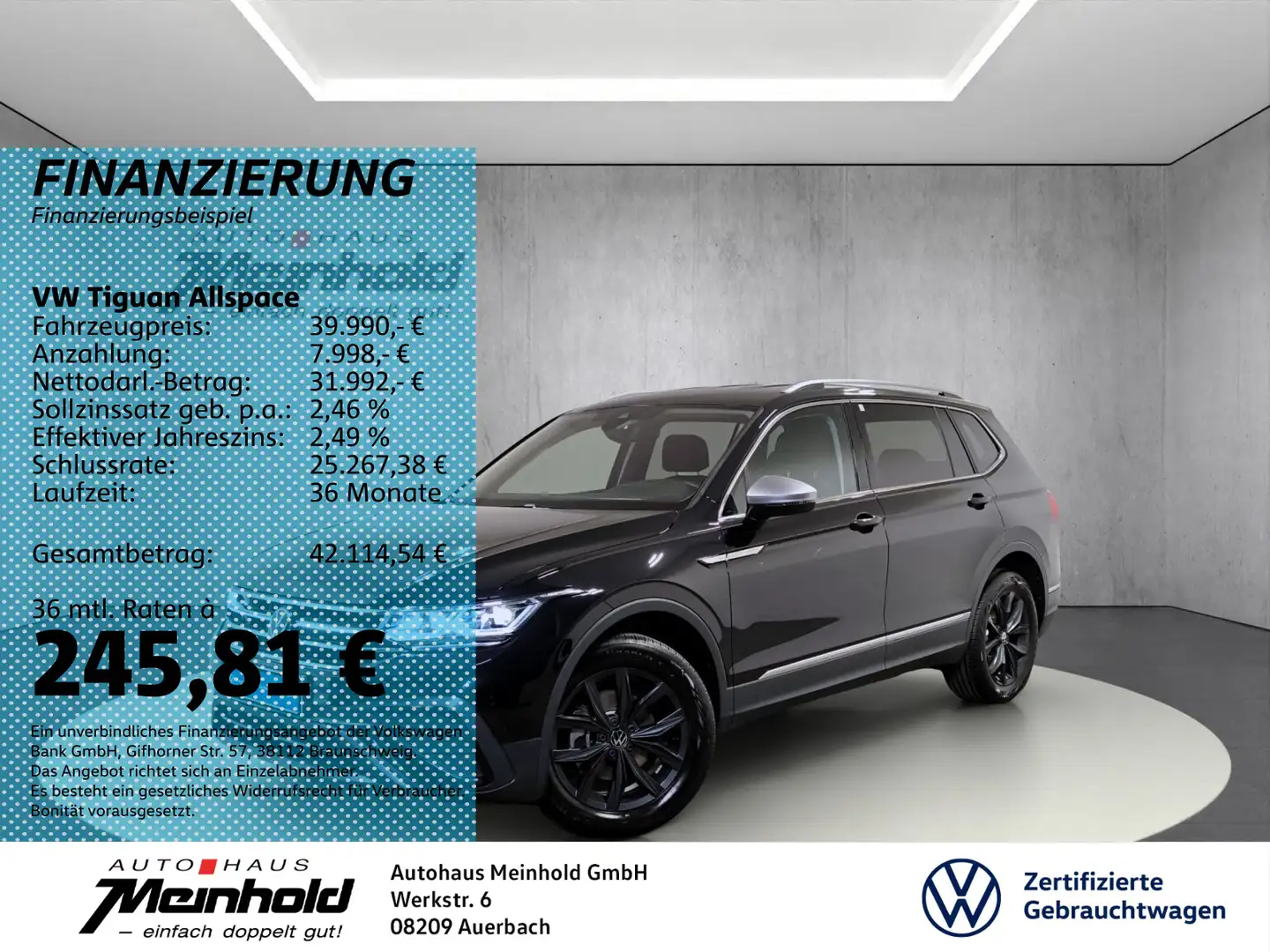 Volkswagen Tiguan Allspace 2.0 TDI Life, Kamera, 7-Sitzer Noir - 1
