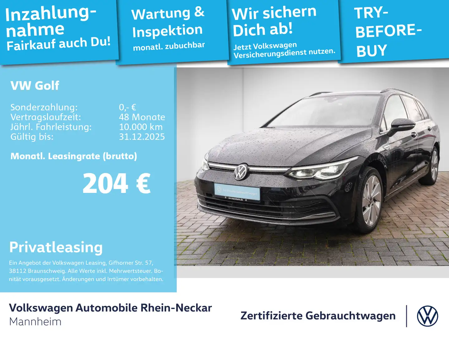 Volkswagen Golf Variant Golf VIII Varinat 1.5 eTSI DSG Style Navi, Kamer Schwarz - 1