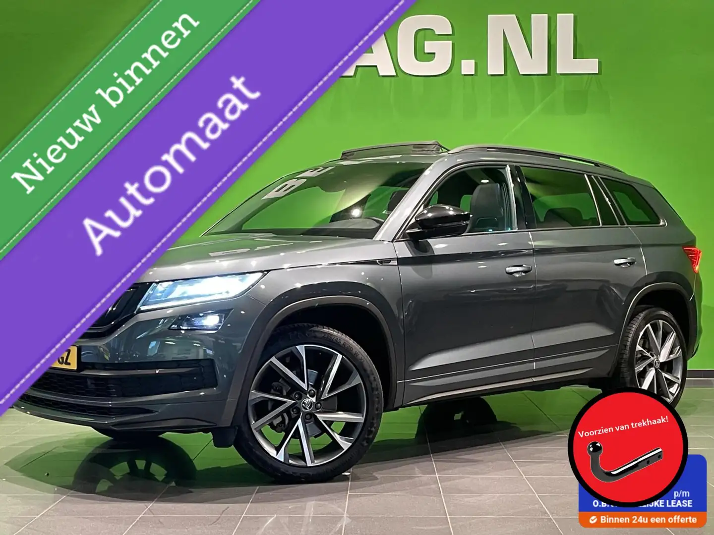 Skoda Kodiaq 1.5 TSI Sportline Business 7p. | Panorama dak | Gris - 1