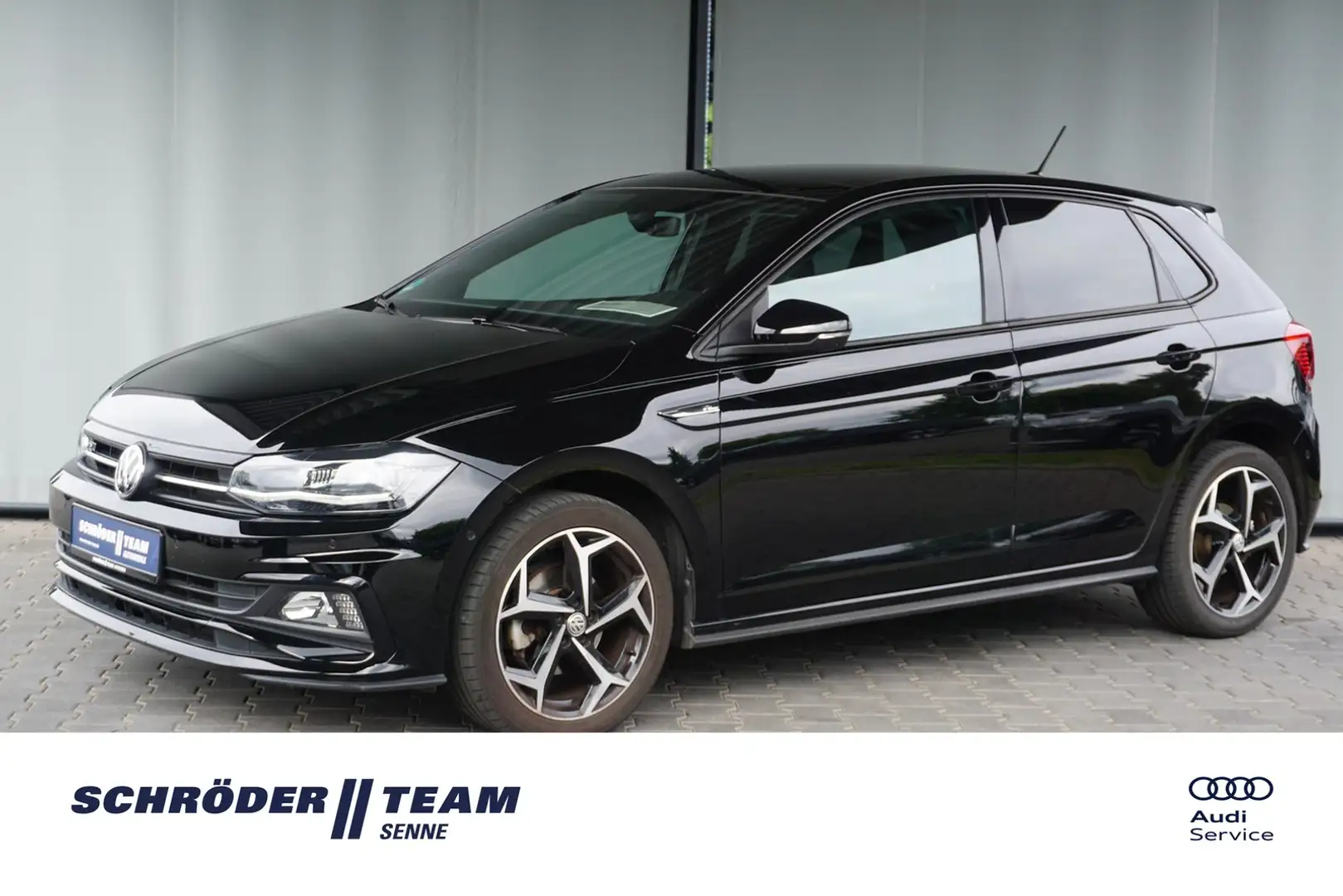 Volkswagen Polo 1.0TSI DSG HL R-Line Navi Pano LED ACC AID Bl Zwart - 1
