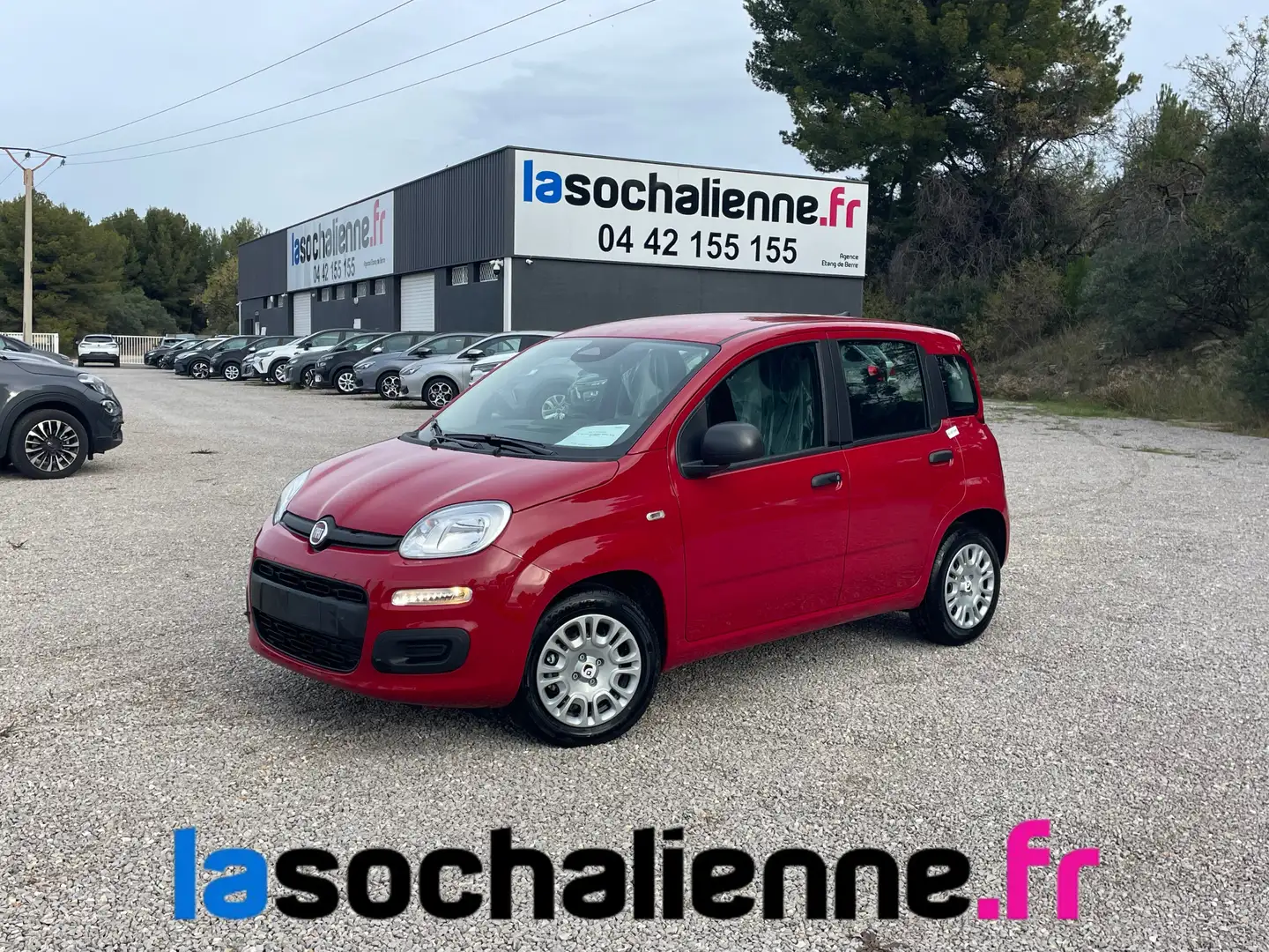 Fiat Panda 1.0 70 ch Hybrid BSG S/S Icone + kit anti-crevaison + peinture métallisée Rouge - 1