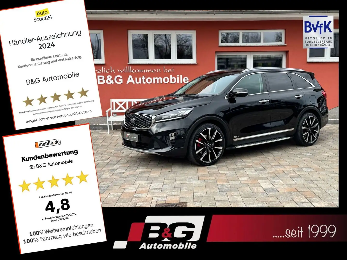 Kia Sorento GT-Line 4WD*21Zoll*AHK* Schwarz - 1