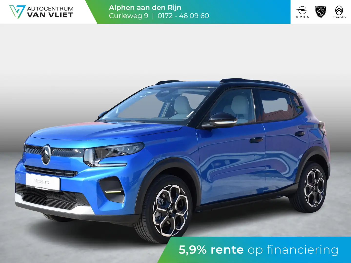 Citroen C3 Ë-C3 Max 113pk 44 kWh | 3 FASE | ACHTERUITRIJCAMER Bleu - 1