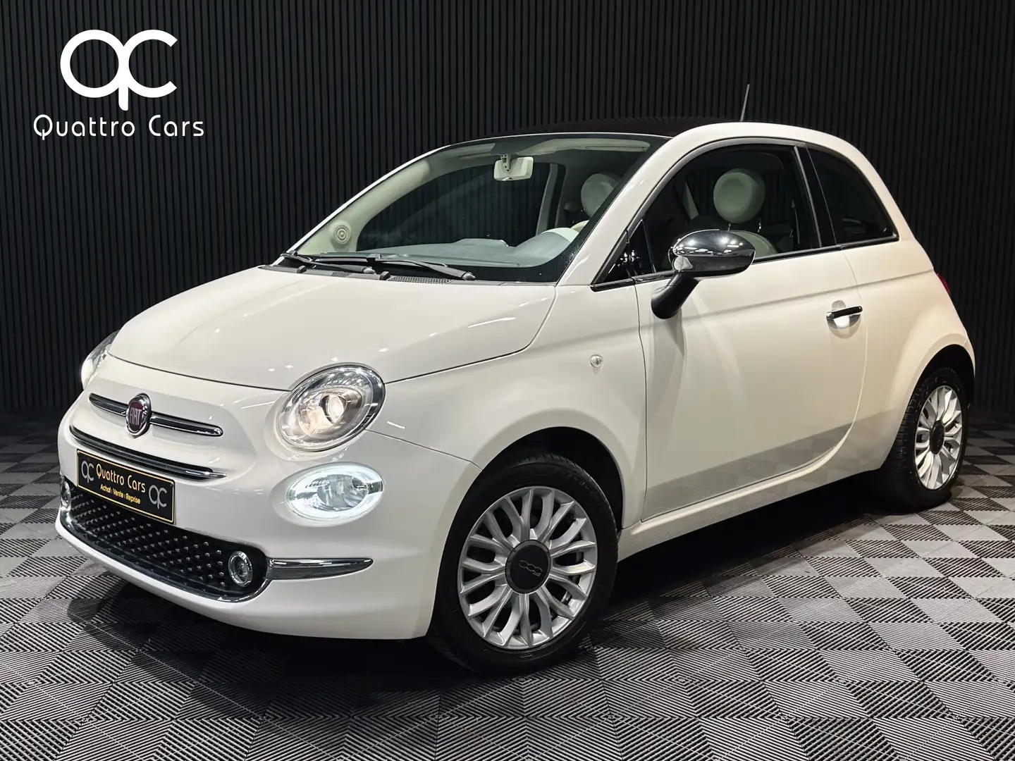 Fiat 500 1.2i - 1ere Main - Toit pano - Gps - Car play Blanco - 1