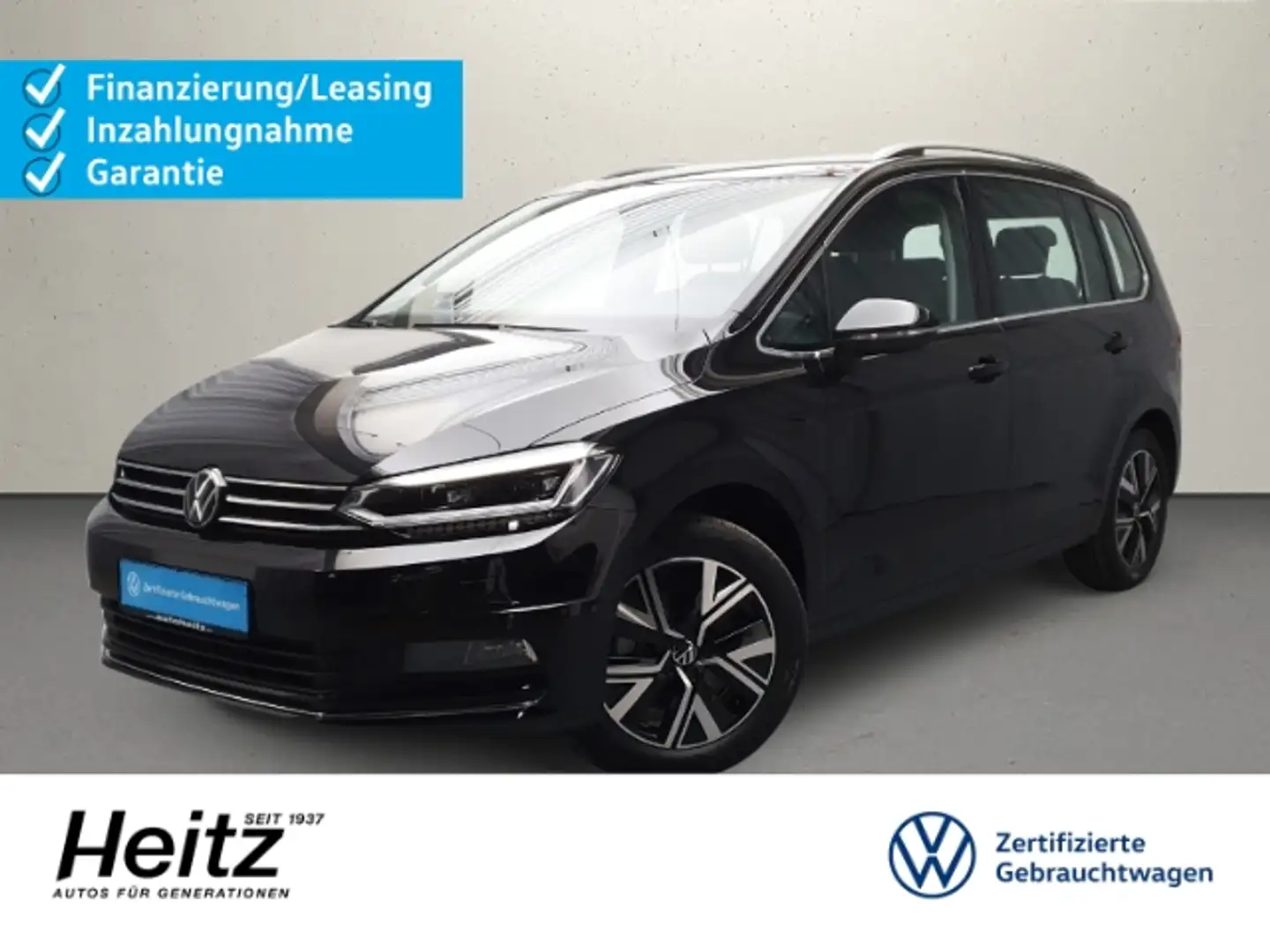 Volkswagen Touran 1.5 TSI DSG Highline Standhzg LED AHK Navi Schwarz - 1