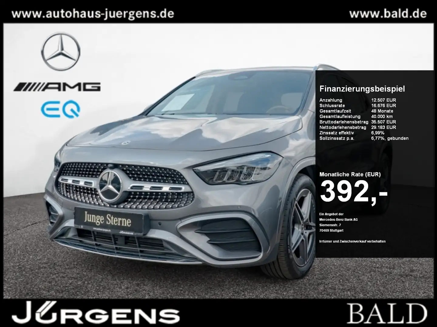 Mercedes-Benz GLA 200 d AMG-Sport/LED/Cam/AHK/Keyl/Sound/Ambi Grau - 1