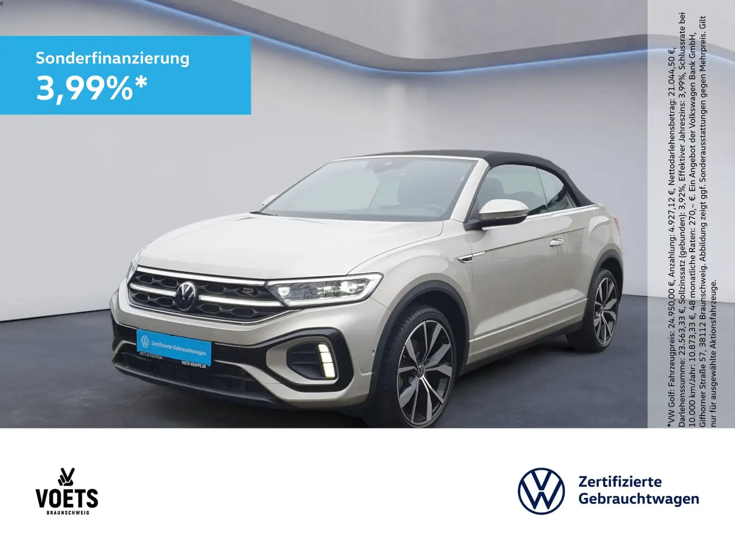 Volkswagen T-Roc Cabriolet R-Line 1.5 TSI DSG MATRIX-LED+RearVie... Silber - 1