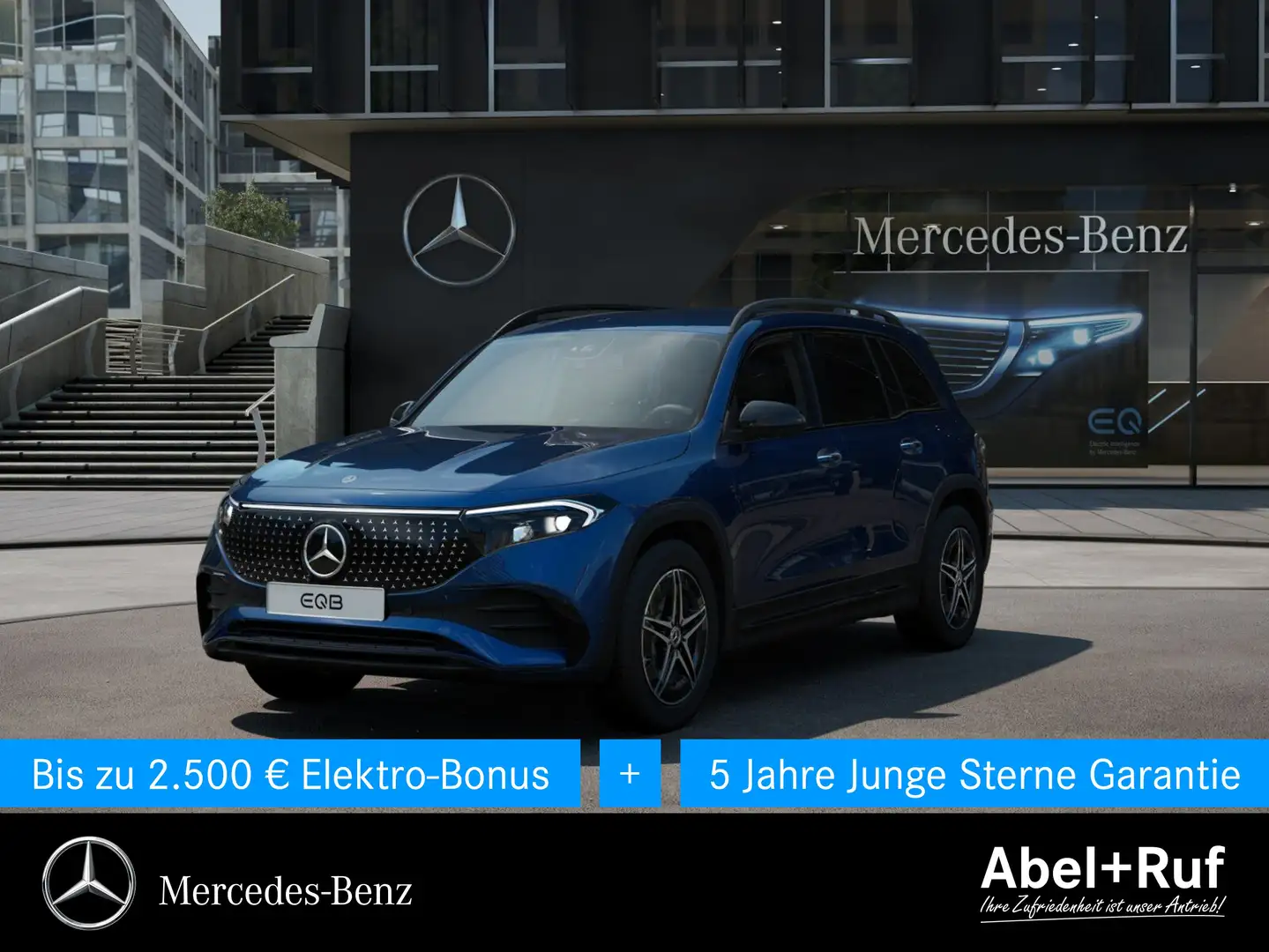 Mercedes-Benz EQB 300 4M AMG+7-Sitzer+LED+NIGHT+Ambiente+360° Blau - 1