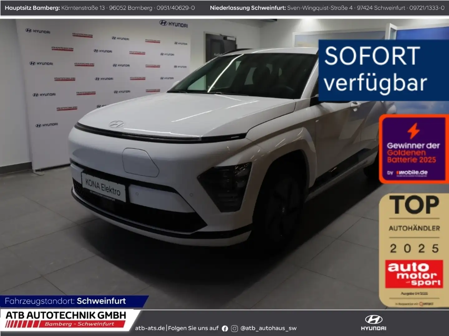 Hyundai KONA MY26 Trend 49kWh 135 PS 2WD Navi LED ACC Blanc - 1