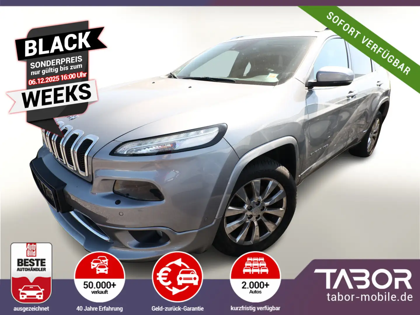 Jeep Cherokee 2.2 MultiJet 200 4WD Overland Active Сірий - 1