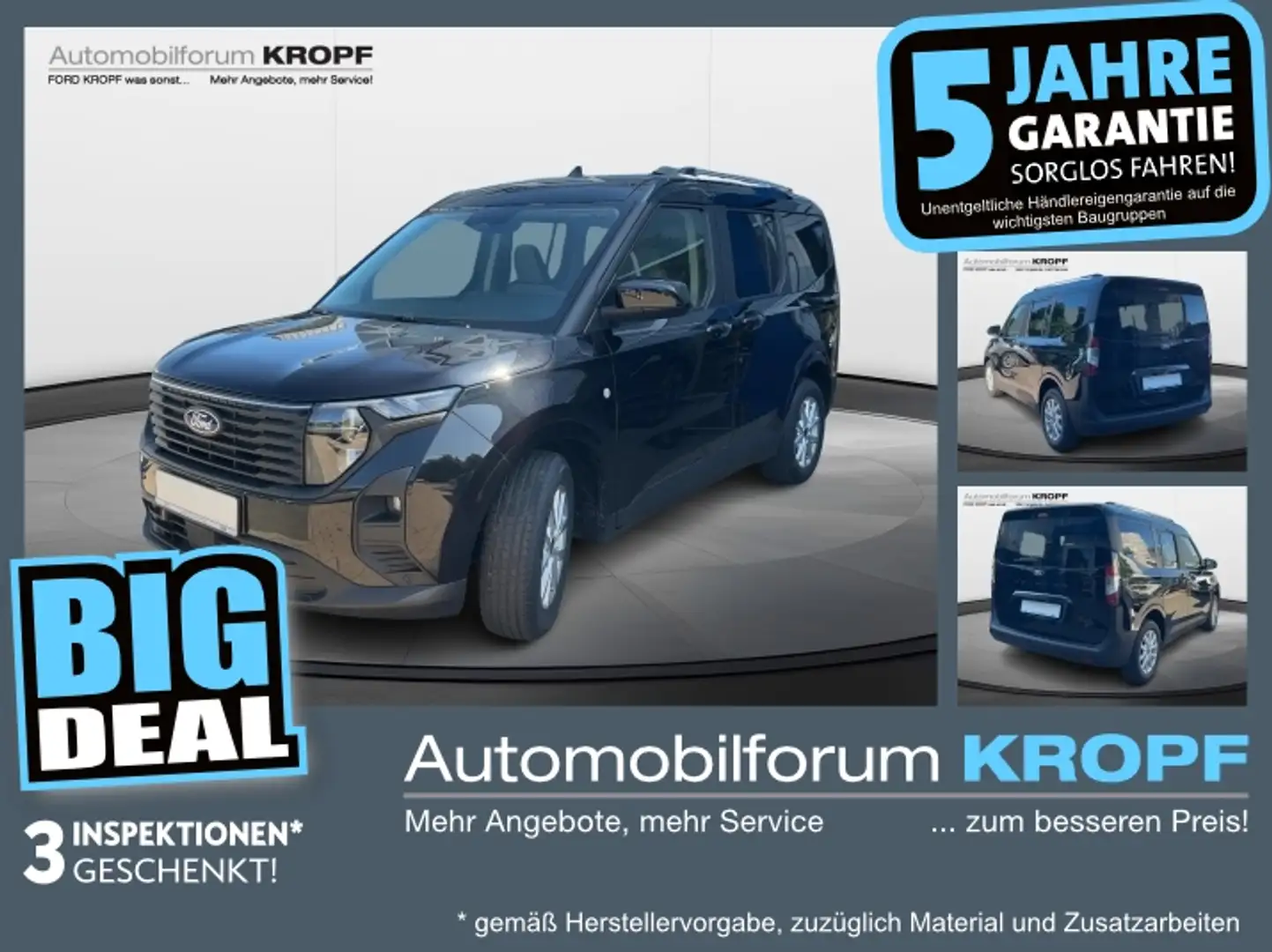 Ford Tourneo Courier 1.0 Ecob. Titanium FLA PDC PRECOl Schwarz - 1