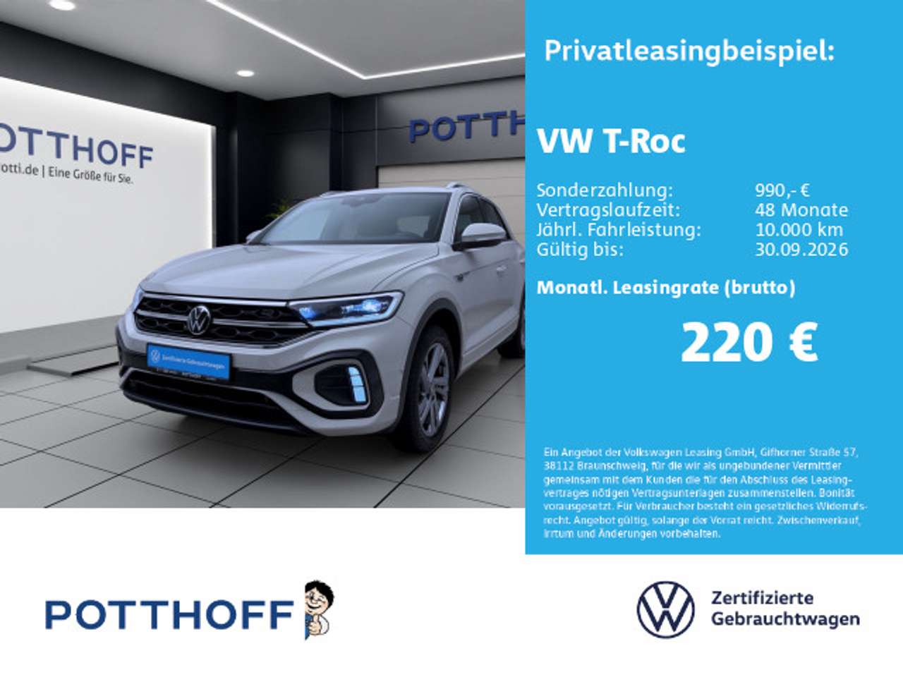 Volkswagen T-Roc 2024 — 1.0 TSI R-LINE PDC SITZHZG LED+ DAB+