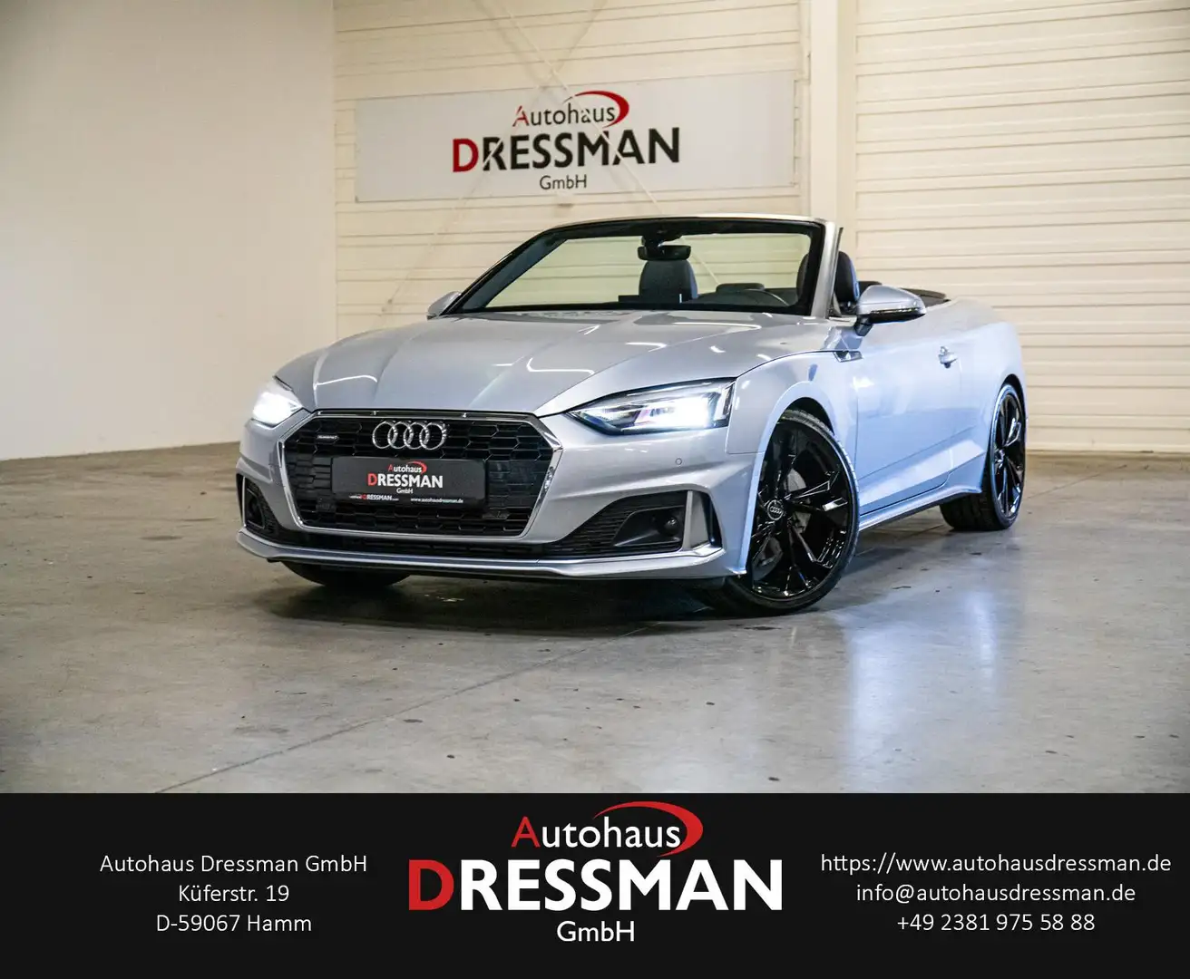 Audi A5 40 TFSI CABRIO TEMPOMAT KAMERA LED MEMORY Silber - 1
