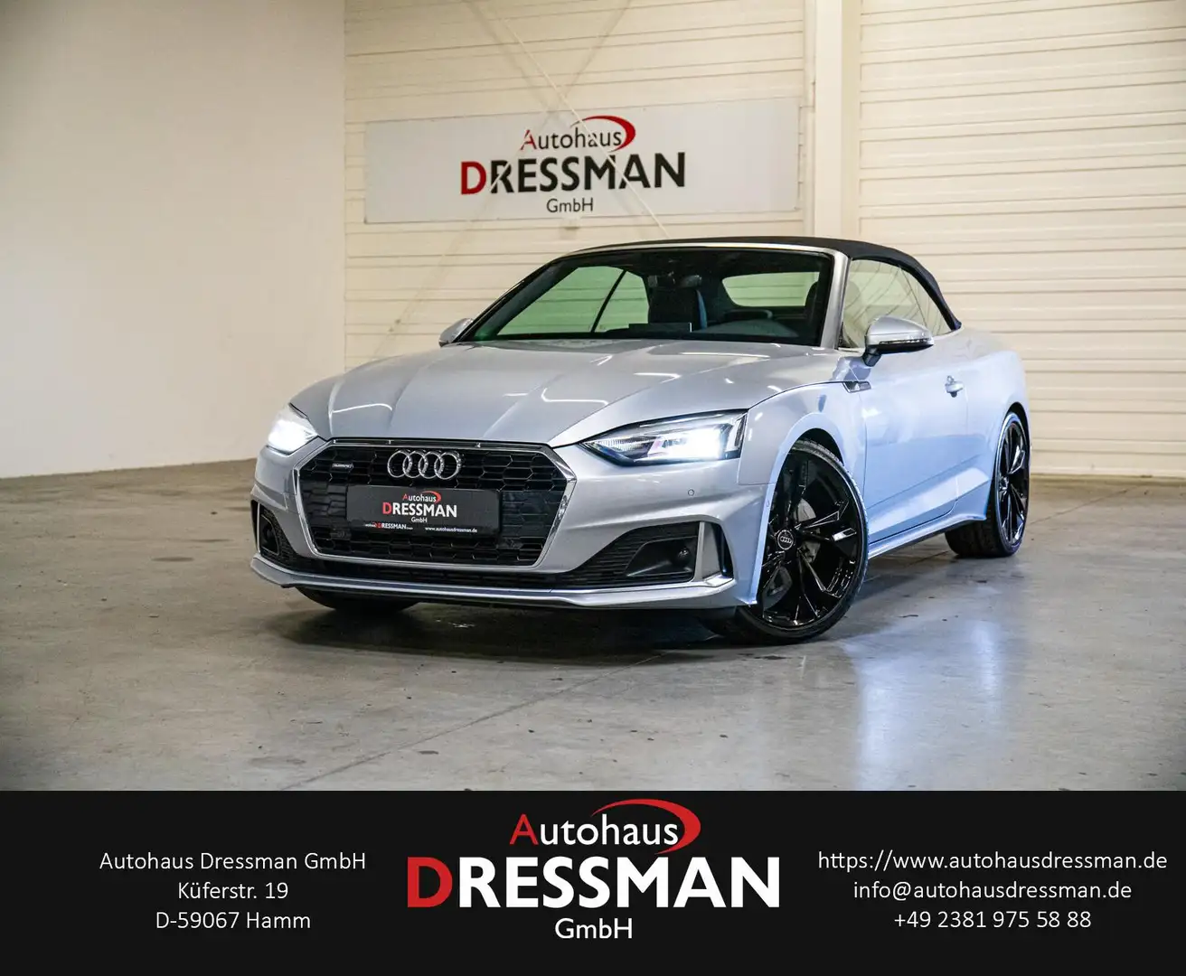 Audi A5 40 TFSI CABRIO TEMPOMAT KAMERA LED MEMORY Silber - 2