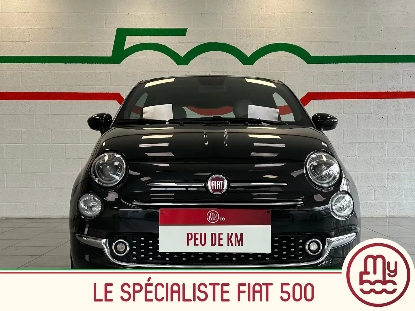 Fiat 500 1.0i MHEV Dolcevita * Carplay * Cuir * Noir - 2