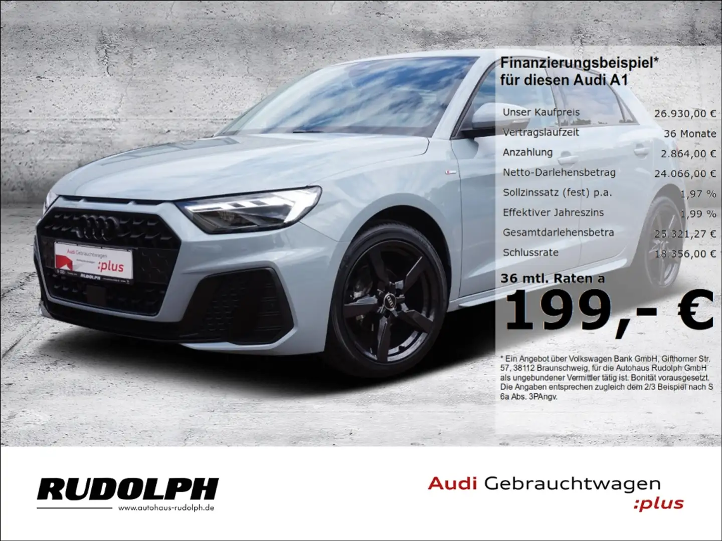 Audi A1 Sportback S line 25 TFSI S-tronic LED Navi ACC Grau - 1