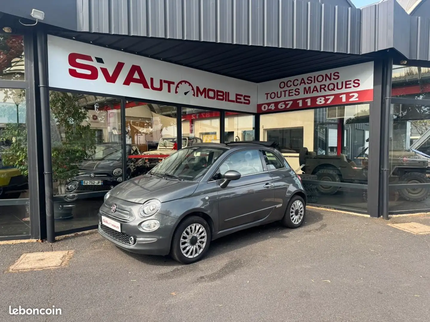 Fiat 500C 1.2 8v 69ch Eco Pack Lounge Grau - 1