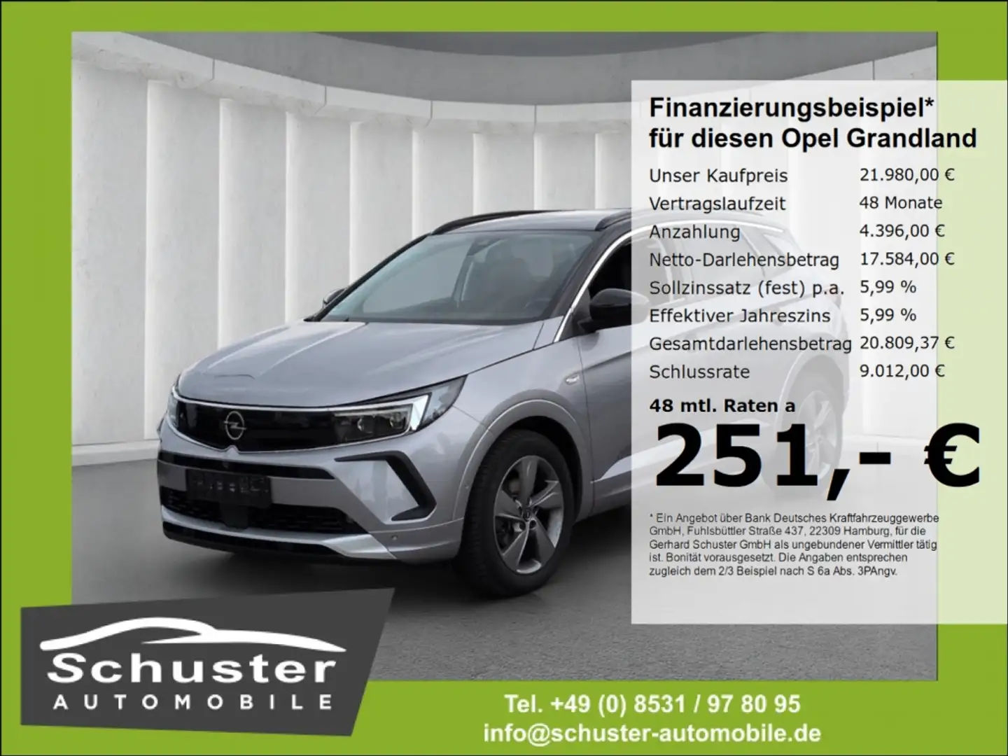 Opel Grandland Ultimate 1.5D*Autom LED ACC 2xKam 18* Grau - 1