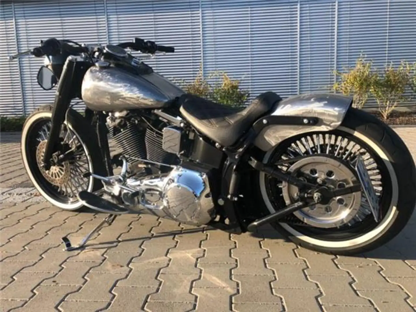 Harley-Davidson Softail EVO Custom Bike Mexican Style Fatboy Argintiu - 2