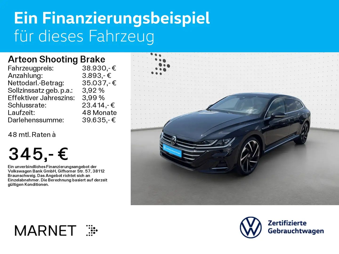 Volkswagen Arteon R-Line 4Motion 2.0 TDI DSG Noir - 2