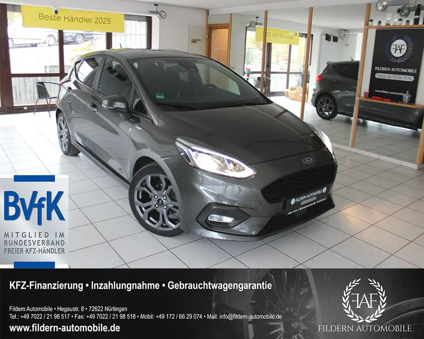 Ford Fiesta 1.0 EcoBoost ST-Line*LED*TEMPOMAT*KAMERA*SHZ*B&O* Grau - 1