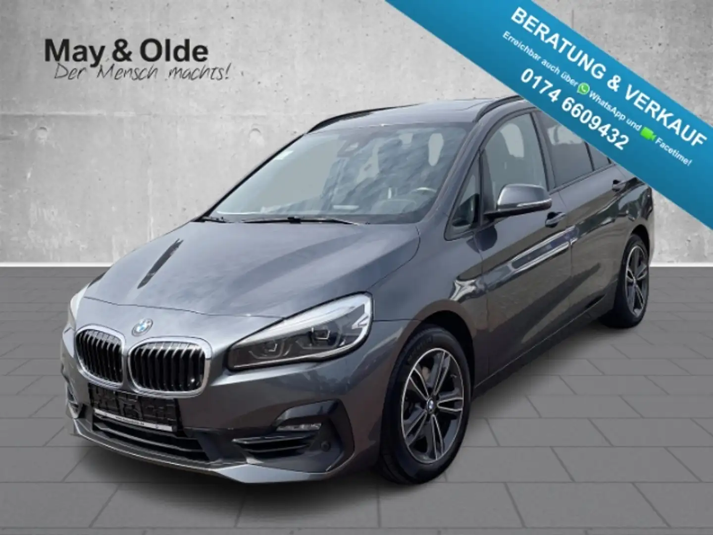 BMW 218 Gran Tourer i Sport Line LED Navi AHK H/K Gris - 1