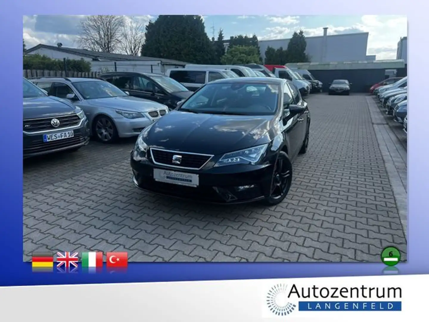 SEAT Leon 1.5 TGI-CNG Stylance *AHK*NAVI*LED*PDC* Schwarz - 1
