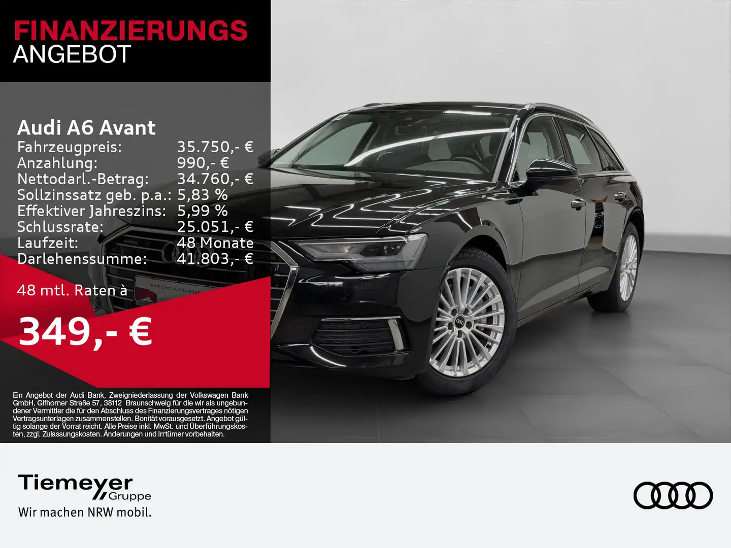 Audi A6 45 TFSI Q DESIGN LEDER NAVI+ LED Zwart - 1