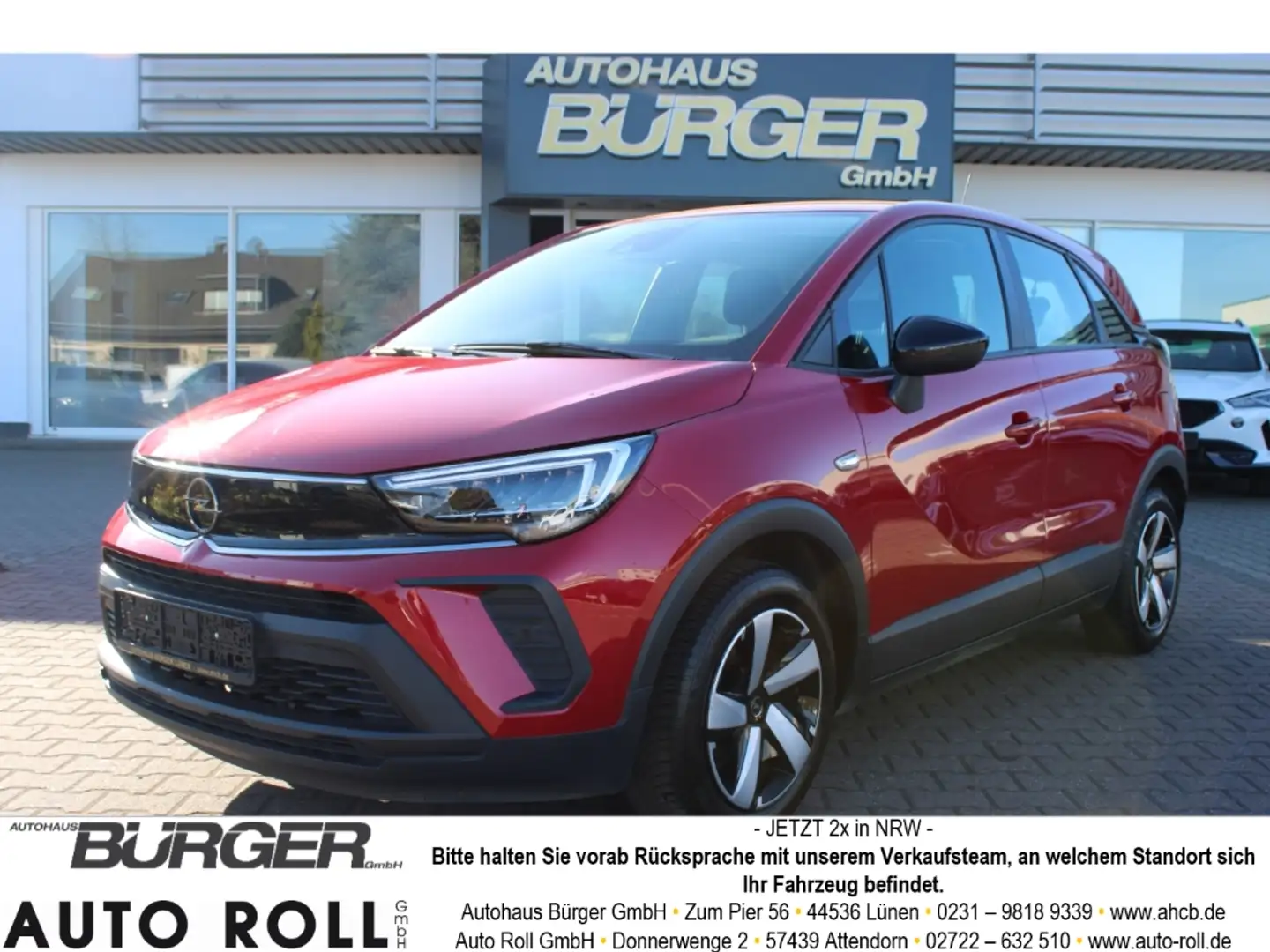 Opel Crossland Edition 1.2 Klima Kamera LED SitzHZG App-Connect L Rood - 1